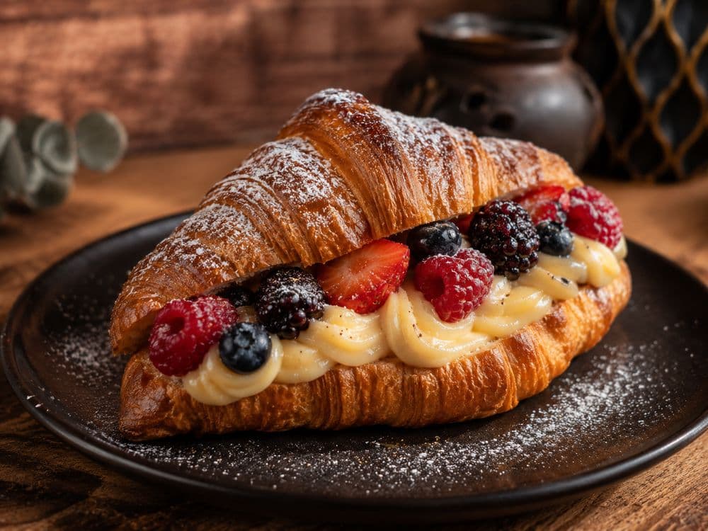 Cornetto Crema Pasticciera e Frutti di Bosco