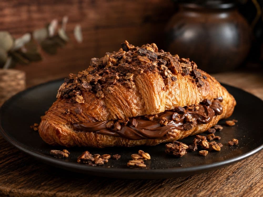 Cornetto Nutella e Granola al Cioccolato